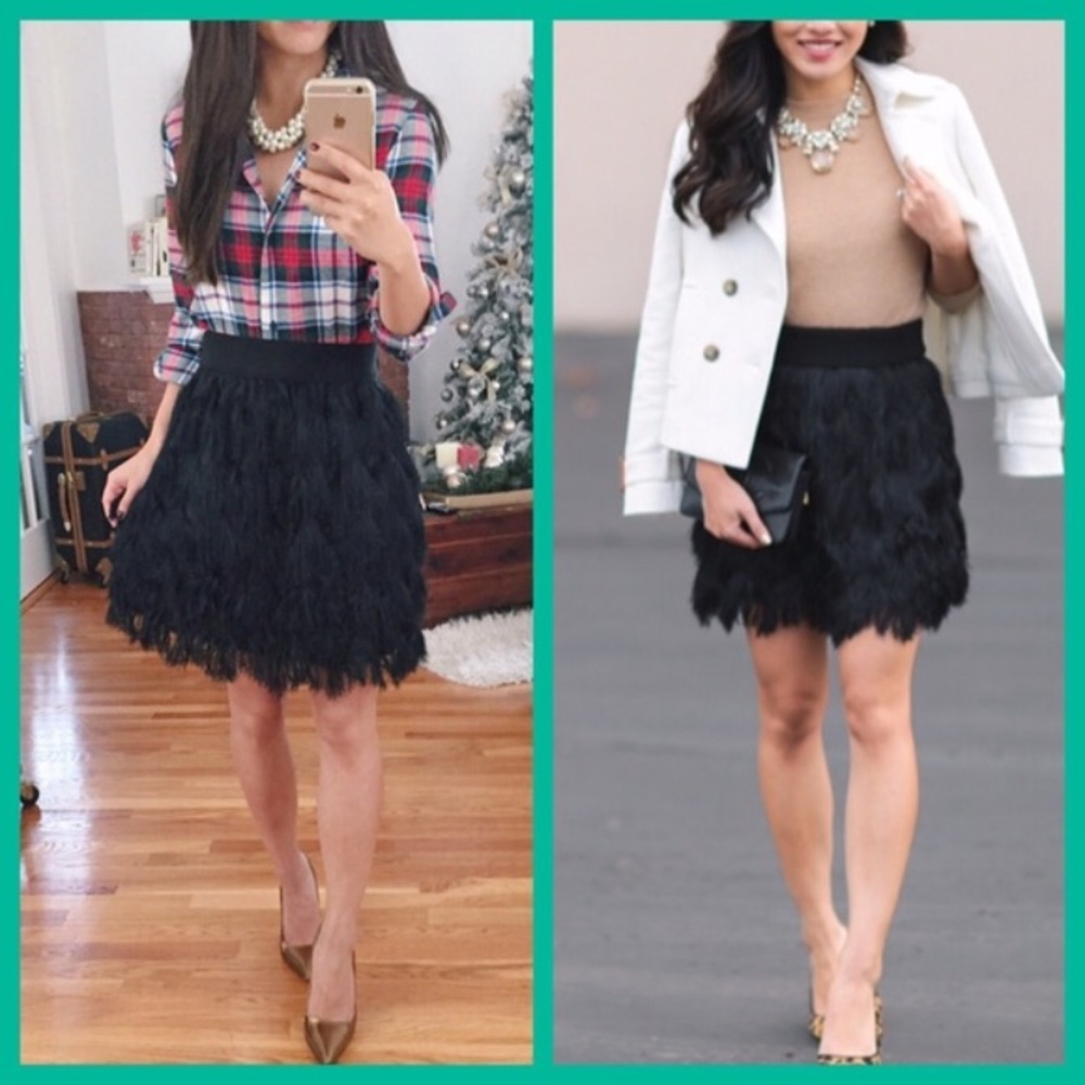 NWOT BR Fringe Skirt